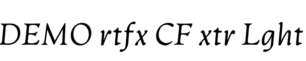 FSP DEMO rtfx CF xtr Lght Italic