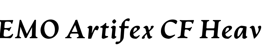 FSP DEMO Artifex CF Heavy Italic