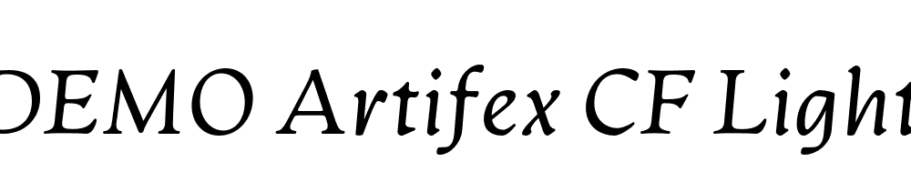 FSP DEMO Artifex CF Light Italic