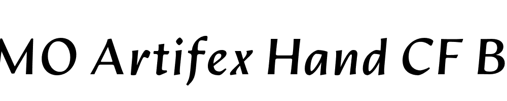 FSP DEMO Artifex Hand CF Bold Italic