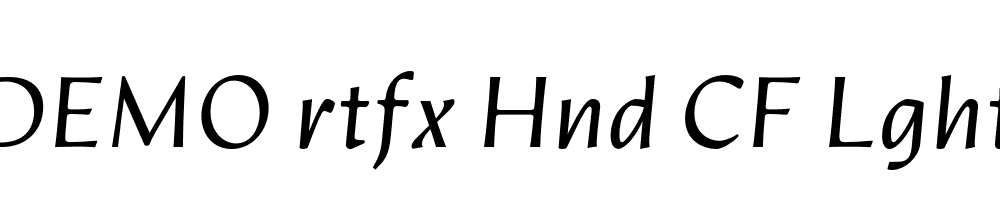 FSP DEMO rtfx Hnd CF Lght Italic