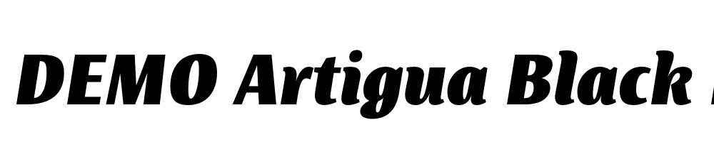  DEMO Artigua Black Italic Regular