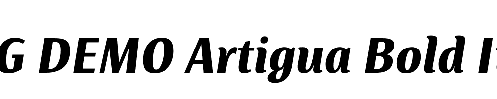  DEMO Artigua Bold Italic Regular