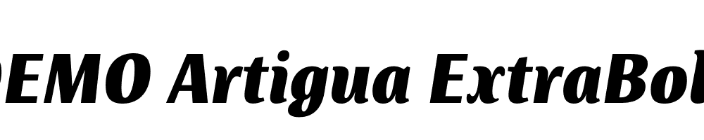  DEMO Artigua ExtraBold Italic Regular