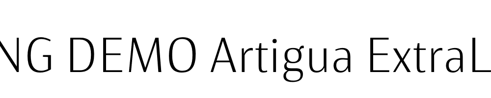  DEMO Artigua ExtraLight Regular