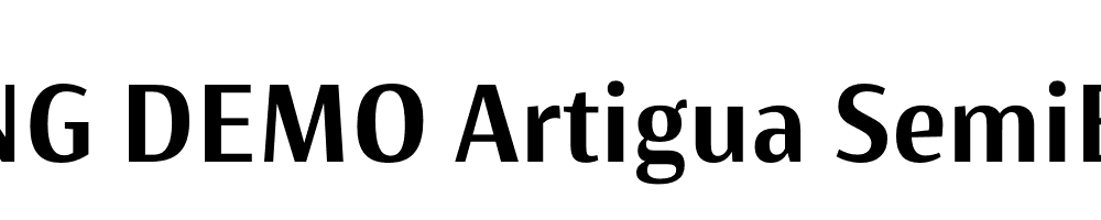  DEMO Artigua SemiBold Regular