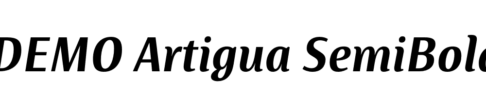  DEMO Artigua SemiBold Italic Regular