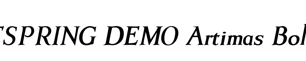  DEMO Artimas Bold Italic