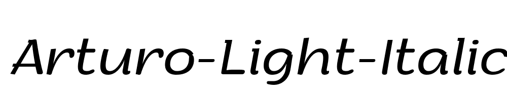 Arturo-Light-Italic