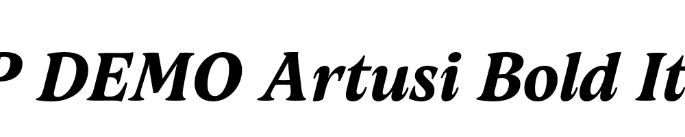 FSP DEMO Artusi Bold Italic