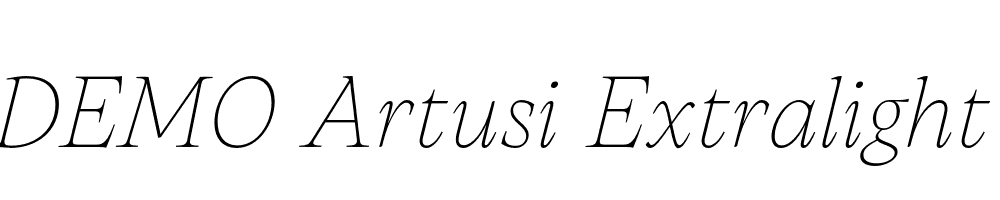 FSP DEMO Artusi Extralight Italic