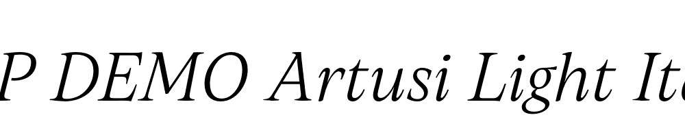 FSP DEMO Artusi Light Italic