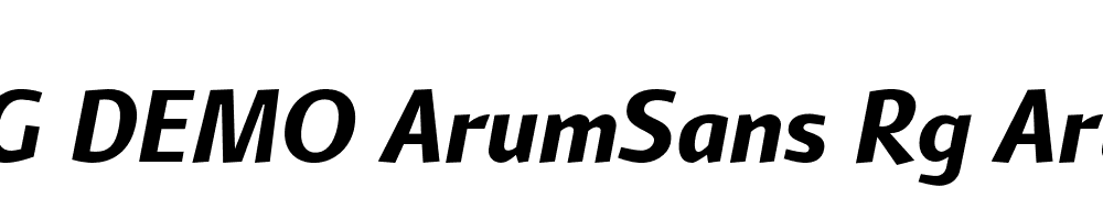  DEMO ArumSans Rg ArumSans Italic