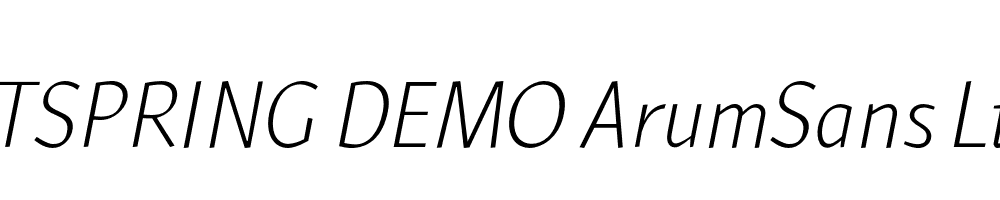  DEMO ArumSans Lt Italic