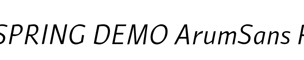  DEMO ArumSans Rg Italic