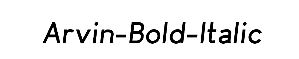 Arvin-Bold-Italic