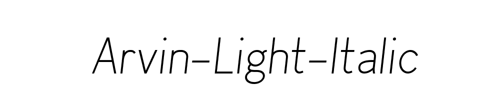 Arvin-Light-Italic