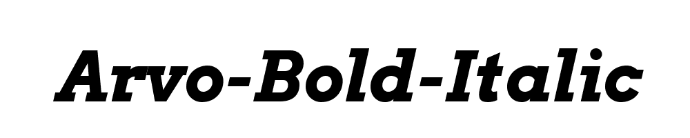 Arvo-Bold-Italic