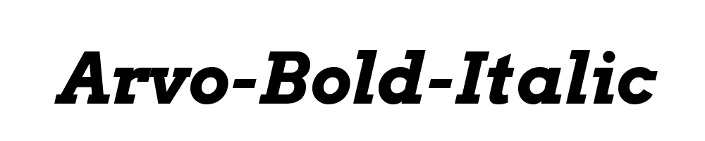 Arvo-Bold-Italic