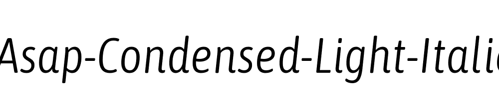 Asap-Condensed-Light-Italic