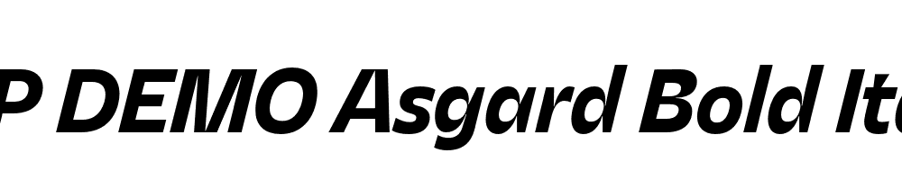 FSP DEMO Asgard Bold Italic