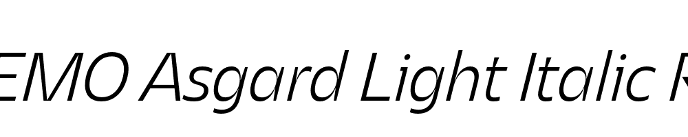 FSP DEMO Asgard Light Italic Regular