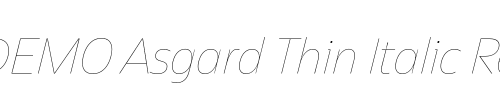 FSP DEMO Asgard Thin Italic Regular