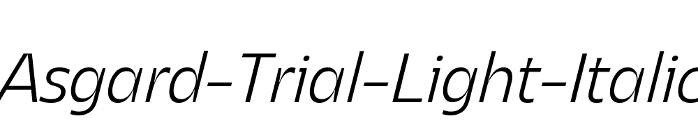 Asgard-Trial-Light-Italic