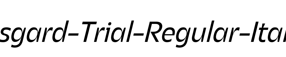 Asgard-Trial-Regular-Italic