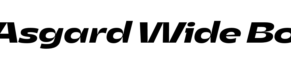 FSP DEMO Asgard Wide Bold Bold Italic