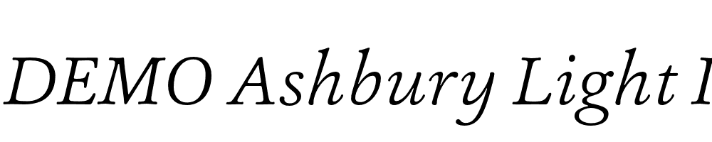 FSP DEMO Ashbury Light Italic