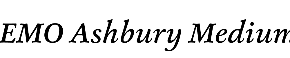 FSP DEMO Ashbury Medium Italic