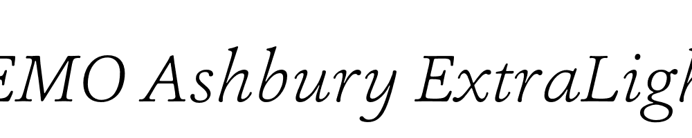 FSP DEMO Ashbury ExtraLight Italic