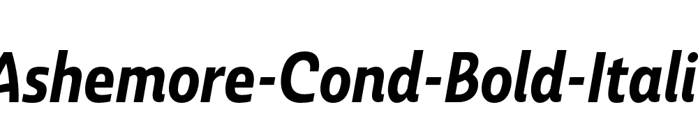 Ashemore-Cond-Bold-Italic