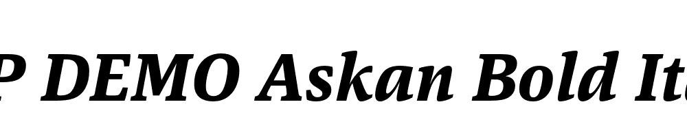 FSP DEMO Askan Bold Italic