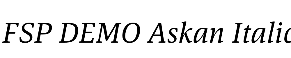 FSP DEMO Askan Italic