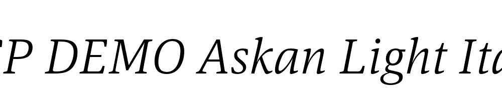 FSP DEMO Askan Light Italic