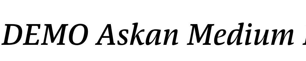 FSP DEMO Askan Medium Italic