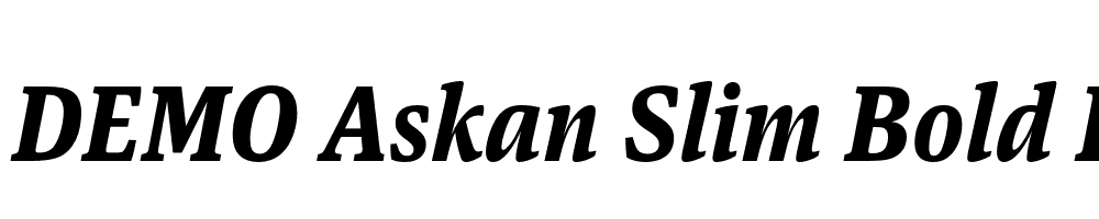 FSP DEMO Askan Slim Bold Italic