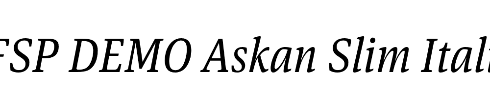 FSP DEMO Askan Slim Italic