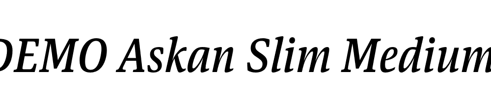 FSP DEMO Askan Slim Medium Italic