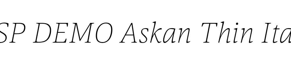 FSP DEMO Askan Thin Italic