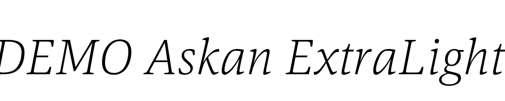 FSP DEMO Askan ExtraLight Italic