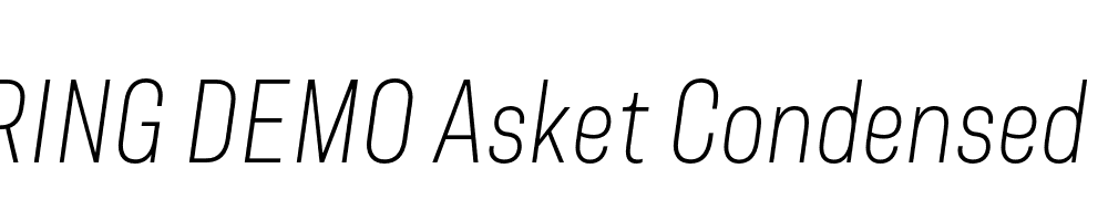  DEMO Asket Condensed Thin Italic