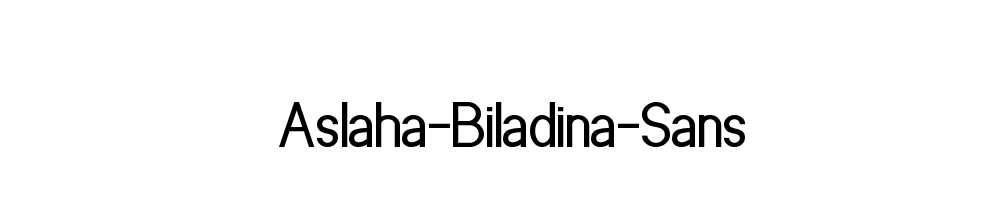 Aslaha-Biladina-Sans