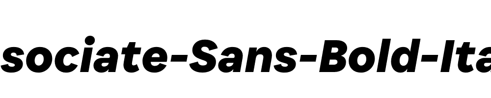 Associate-Sans-Bold-Italic