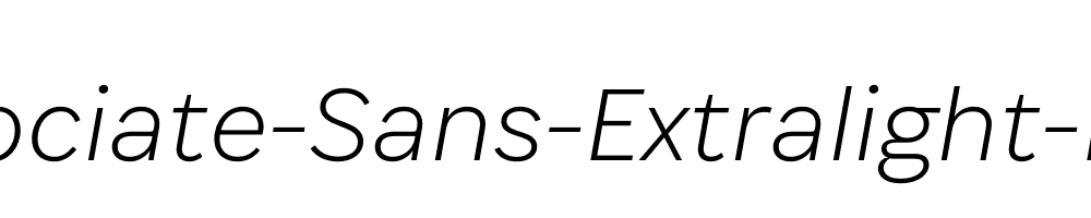 Associate-Sans-Extralight-Italic