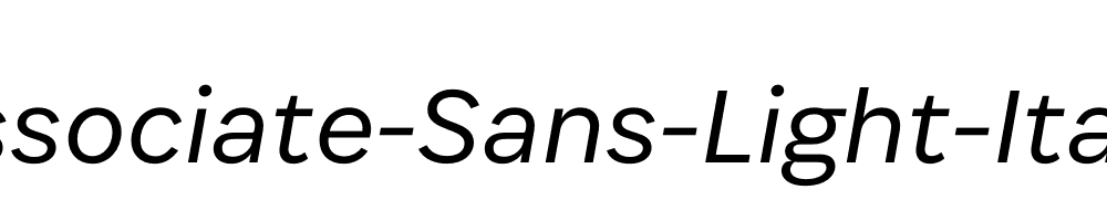 Associate-Sans-Light-Italic