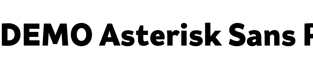  DEMO Asterisk Sans Pro Blk Regular