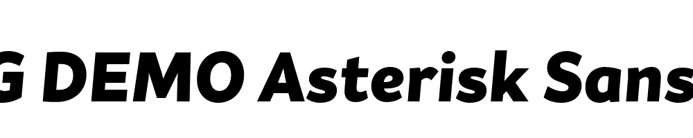  DEMO Asterisk Sans Pro Blk Italic